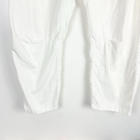 Nili Lotan Shon Pant 27" size 4 Off White  $375 Wide Bowleg Cropped Barrel Baggy - Picture 4 of 14
